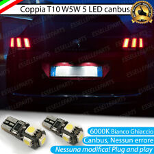 COPPIA LUCI TARGA 5 LED PER PEUGEOT 3008 MK2 T10 W5W CANBUS 100% NO ERRORE