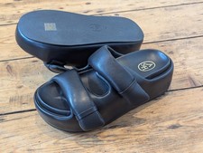 Sandali con plateau in pelle