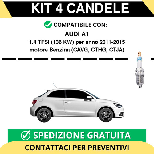 Kit candele per audi - a1, 1.4
