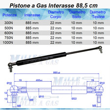Pistone Molla a Gas Interasse