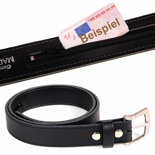 Cintura pelle con scomparto - pelle,