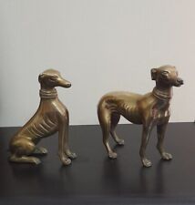 Coppia di levrieri in ottone