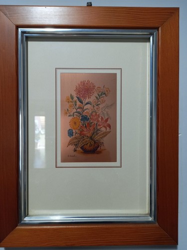 Quadro vaso fiori rame - quadro,