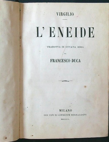Eneide tradotta ottava - tradotta, in