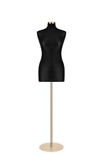 Busto donna sartoriale manichino femminile nero oro tondo
