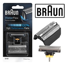 Confezione combinata originale Braun 51B WaterFlex, testina di rasatura + pellicola unità di forbice, HB
