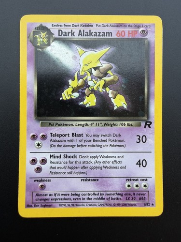 Dark alakazam holo team - alakazam,