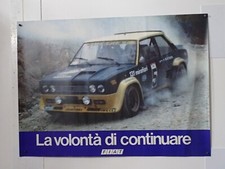 FIAT 131 ABARTH RALLY LA VOLONTA' DI CONTINUARE MANIFESTO ORIGINALE FIAT