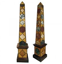 16"Unique Marble Obelisk Set