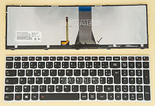 NUOVO per Lenovo G50-30 G50-45 G50-70 tastiera pianoforte francese cornice argento retroilluminata