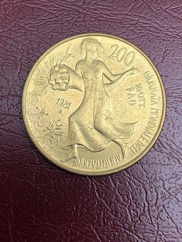 200 lire moneta italia fao - 200,