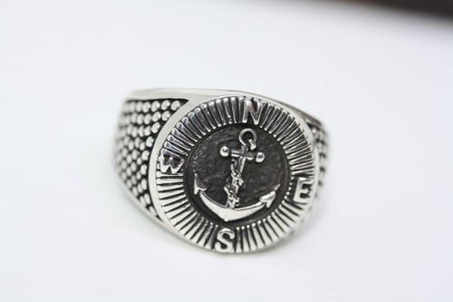 Anello uomo statement anchor - anello,