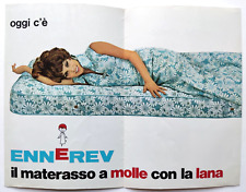 Pubblicita' Ennerev Materasso A Molle Con Lana Advertising Vintage  1968 (F8)