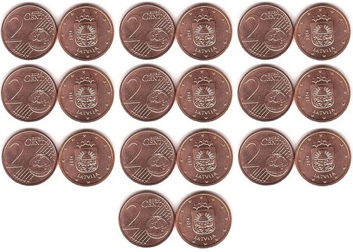 Latvia pcs 2 cent - cent, 2014