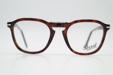 Vintage Occhiali Persol RENE 3345-V Klappbrille Braun Argento Ovale Montatura