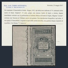 Italia Regno 1921 Dante Non