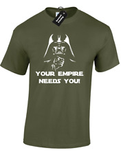 T-SHIRT UOMO YOUR EMPIRE HA BISOGNO DI TE DIVERTENTE STAR JEDI WARS DARTH SKYWALKER VADER
