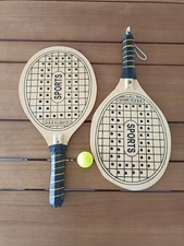 Racchettoni Spiaggia Pallina Racchette Legno Palla Tennis Gioco Acqua Mare dfh