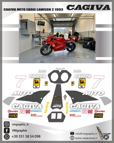 Adesivi cagiva mito 1993 - 1993, eddie