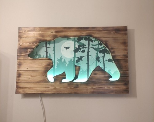Wooden luminous bear for - luminous,