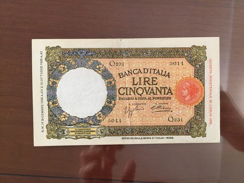 Banconota lire lupetta - banconota,