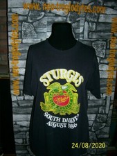 Vintage Harley Davidson Sturgis motor cotton jersey shirt trikot maillot 1986