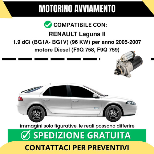 Motorino avviamento renault - motorino,