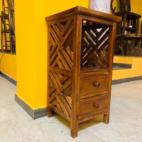 Comodino etnico teak - comodino,