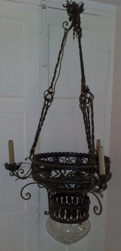 Lampadario liberty ferro - lampadario,