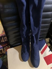 Stivali al ginocchio blu navy
