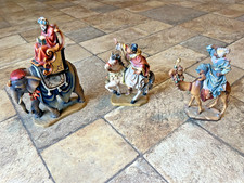 RARO PRESEPE IN LEGNO INTAGLIATO A MANO WISEMEN Italia ZENI SCULTORI Magia Viaggiante
