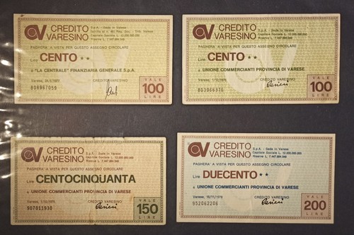 Miniassegni vari istituti - miniassegni,