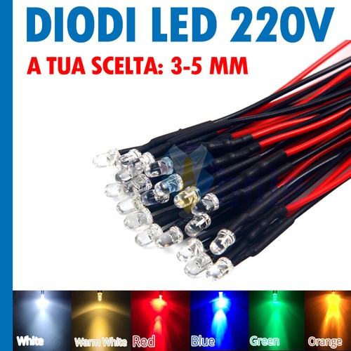 Diodi led 220v 5 mm - diodi,