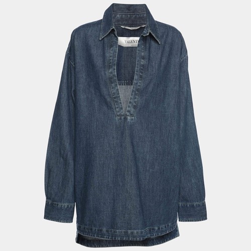 Camicia valentino blu denim - valentino,