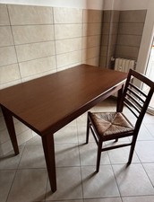 TAVOLO ALLUNGABILE IN LEGNO 140/170 E 6 SEDIE ABBINATE