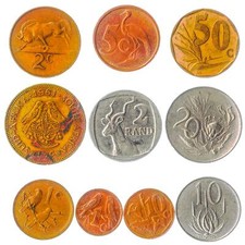 10 South African Coins |