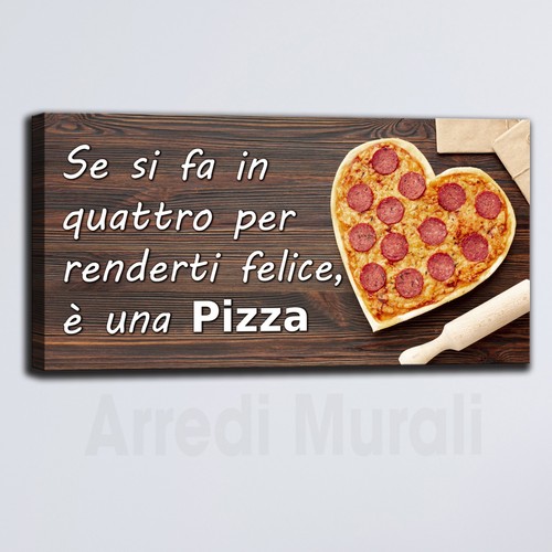 Quadro moderno frase - , pizza
