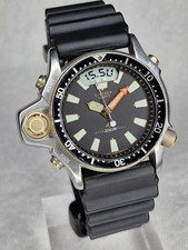 Citizen Promaster Aqualand C022 bicolore nero con profondimetro in condizioni 1-A