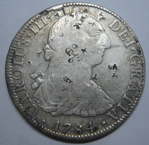 1784 mexico reales carlos - 1784,