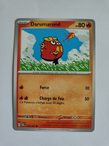 Carte pokémon darumarond - carte,