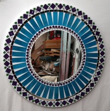 Specchio legno e - e, mosaico