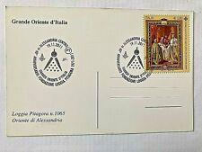 ITALIA MASSONERIA LOGGIA PITAGORA GOI SET 5 CARTOLINE Freemasonry