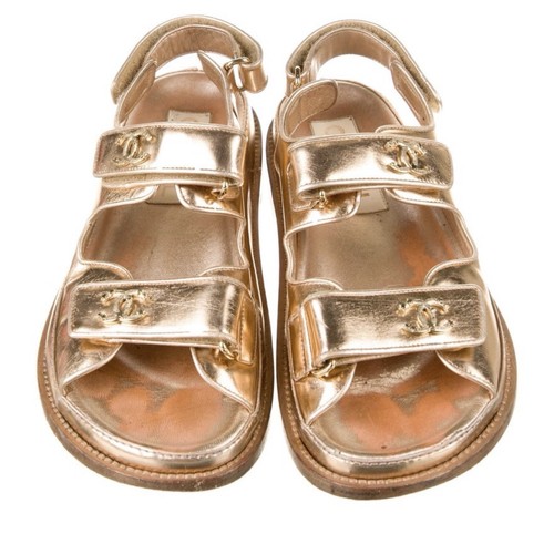 Sandali chanel oro papà - sandali,