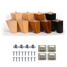 4 gambe per mobili in legno affusolato per sedie divano sedia petto 2 taglie 5 colori