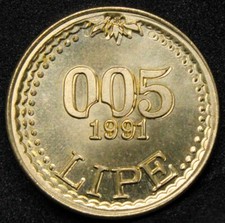 0,05 Lipe 1991, gettone