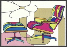 Cartolina Eames Lounge Chair Herman Miller 2001 stampa arte foto moderna MCM