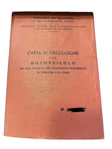 Libretto carta circolazione - libretto,