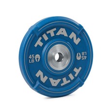 Titan Fitness 45 LB EZ-Grip Piastra di Peso Olimpica in Uretano, Singola Blu