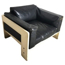 Bastiano leather armchair by Afra e Tobia Scarpa for Gavina 60s, 70s 