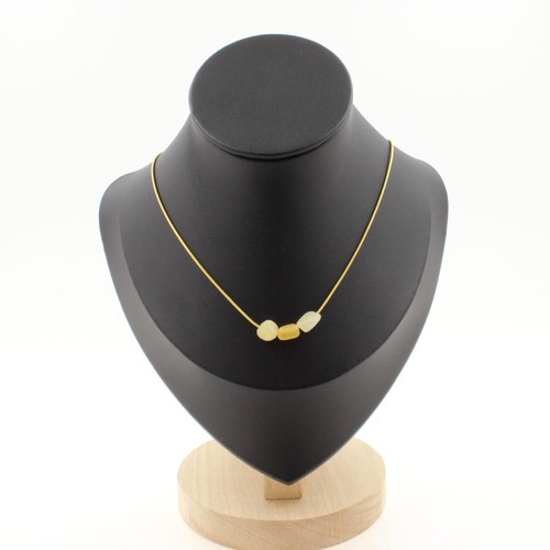 Collana perle calcite giallo - collana,